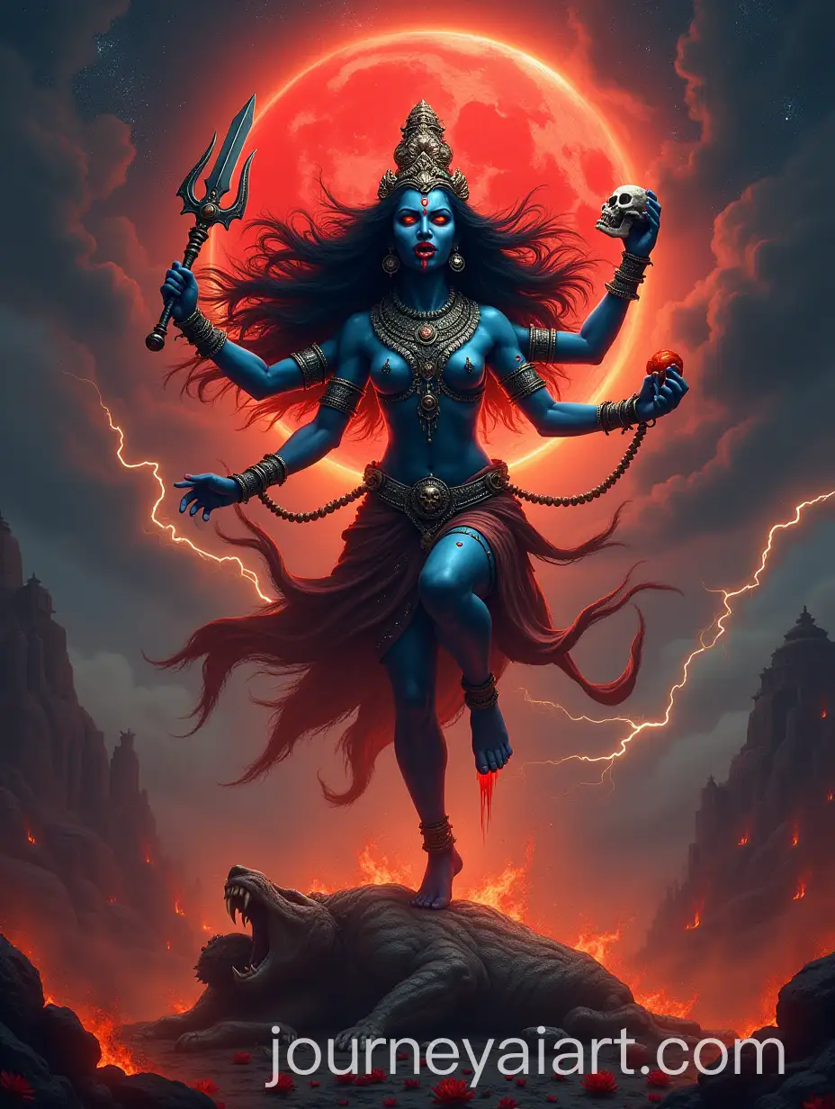 Mahakali-Goddess-of-Destruction-inAI-Image-Prompt-Expansion-Cosmic-Fury-and-Divine-Rage