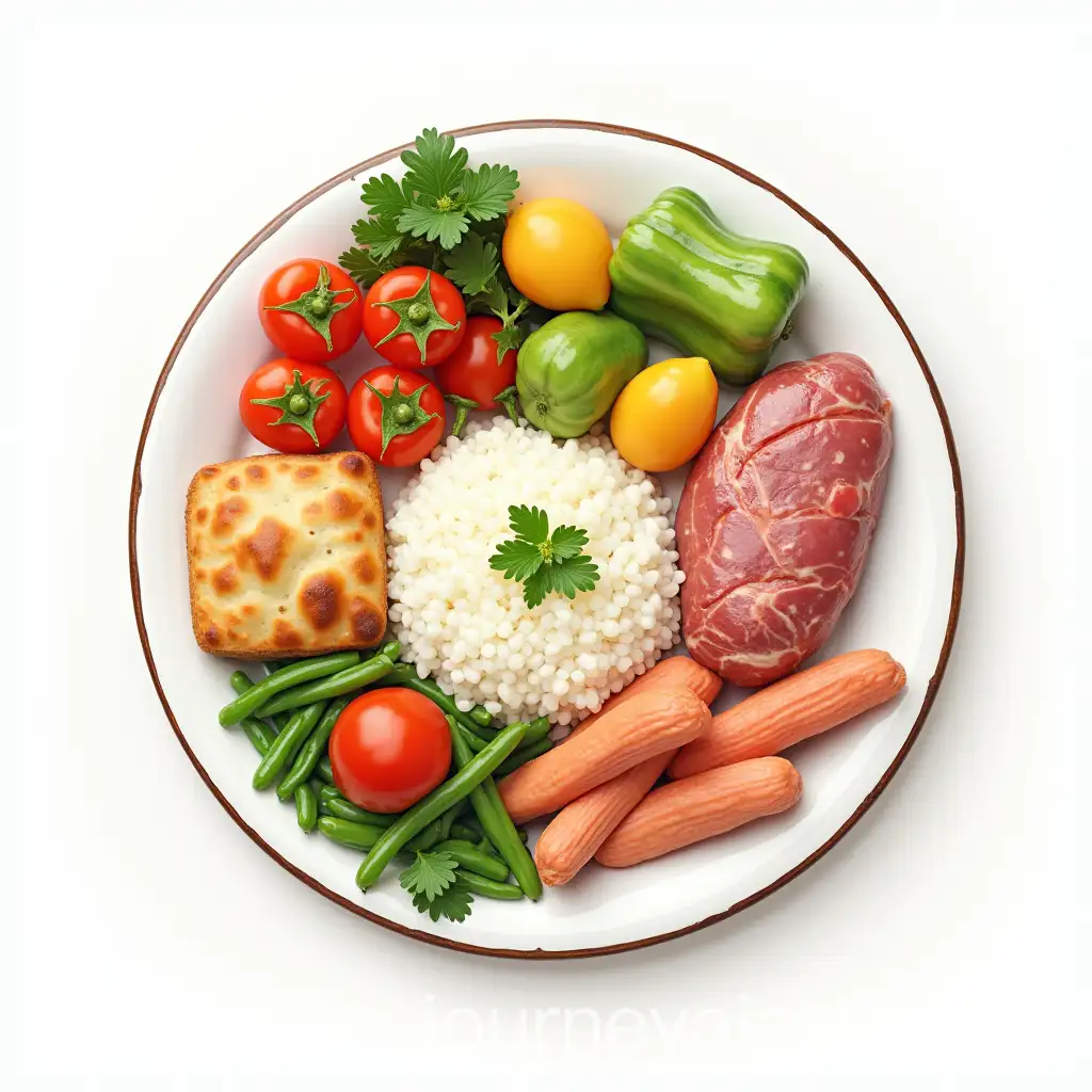 Variety-of-Global-Cuisines-on-a-Simple-Plate