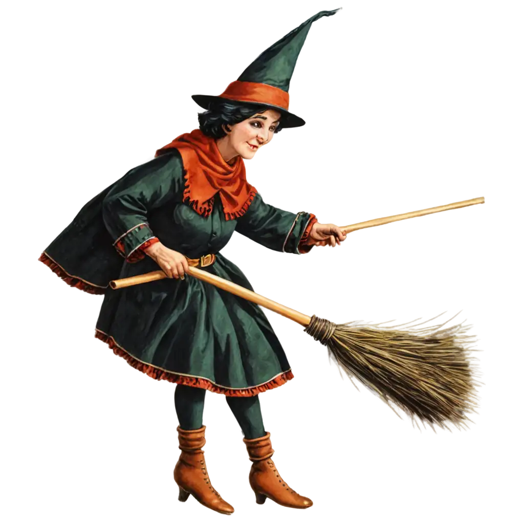 Befana-Flies-on-a-Broom-PNG-Image-Magical-Illustration-for-Festive-Celebrations