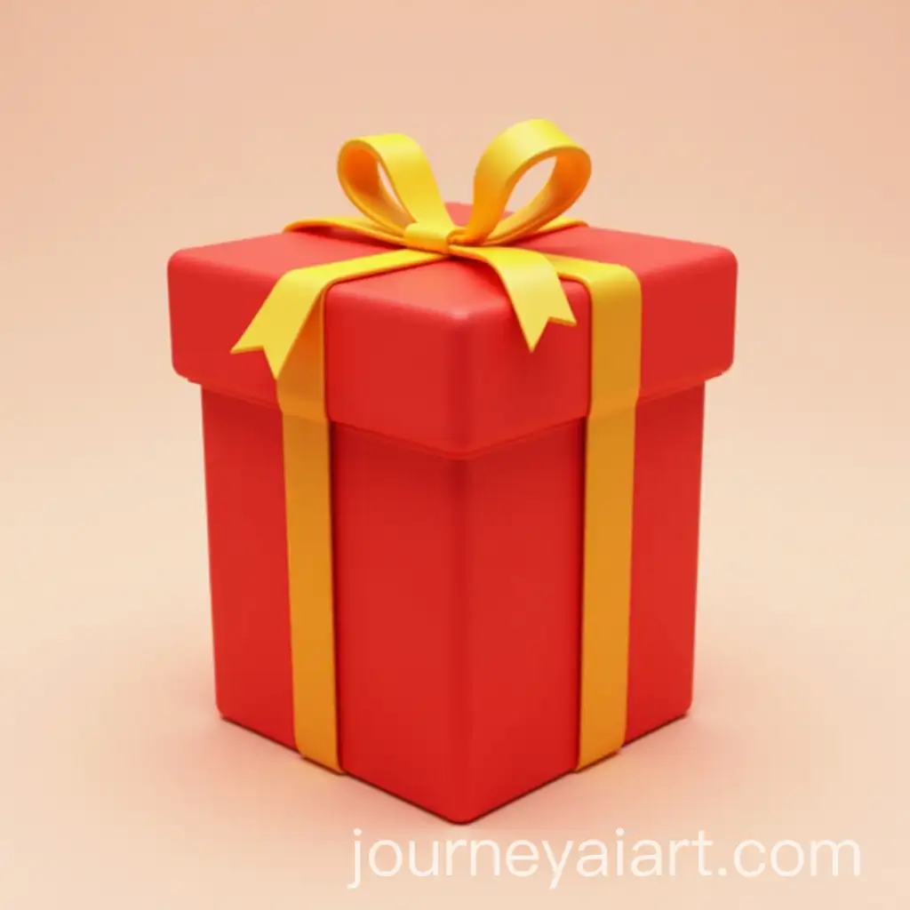 Cartoony-Red-Gift-Box-with-Golden-Ribbon-Half-Open