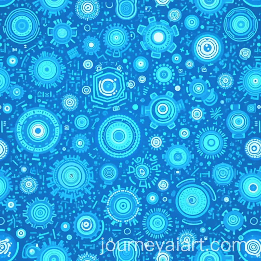 Blue-and-White-RoboticsThemed-Sticker-Design-with-Technological-Background
