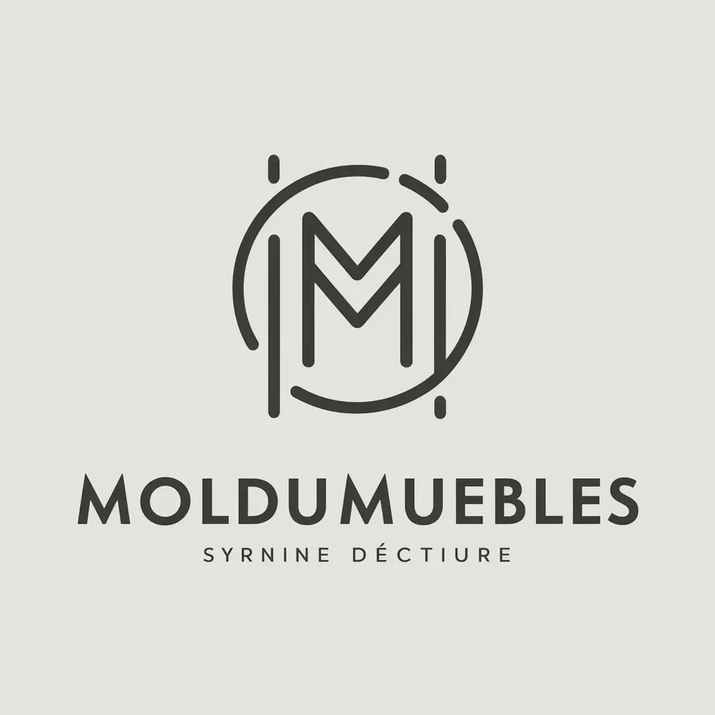 LOGO Design for Moldumuebles Elegant Furniture Vector Logo with Clear Background