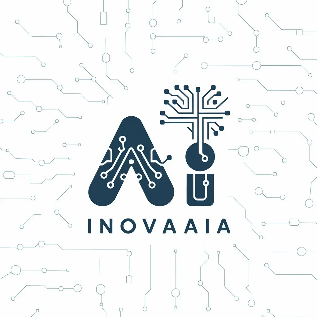 LOGO Design for Inovaaia Vector Logo with AI Symbol for Technology Industry