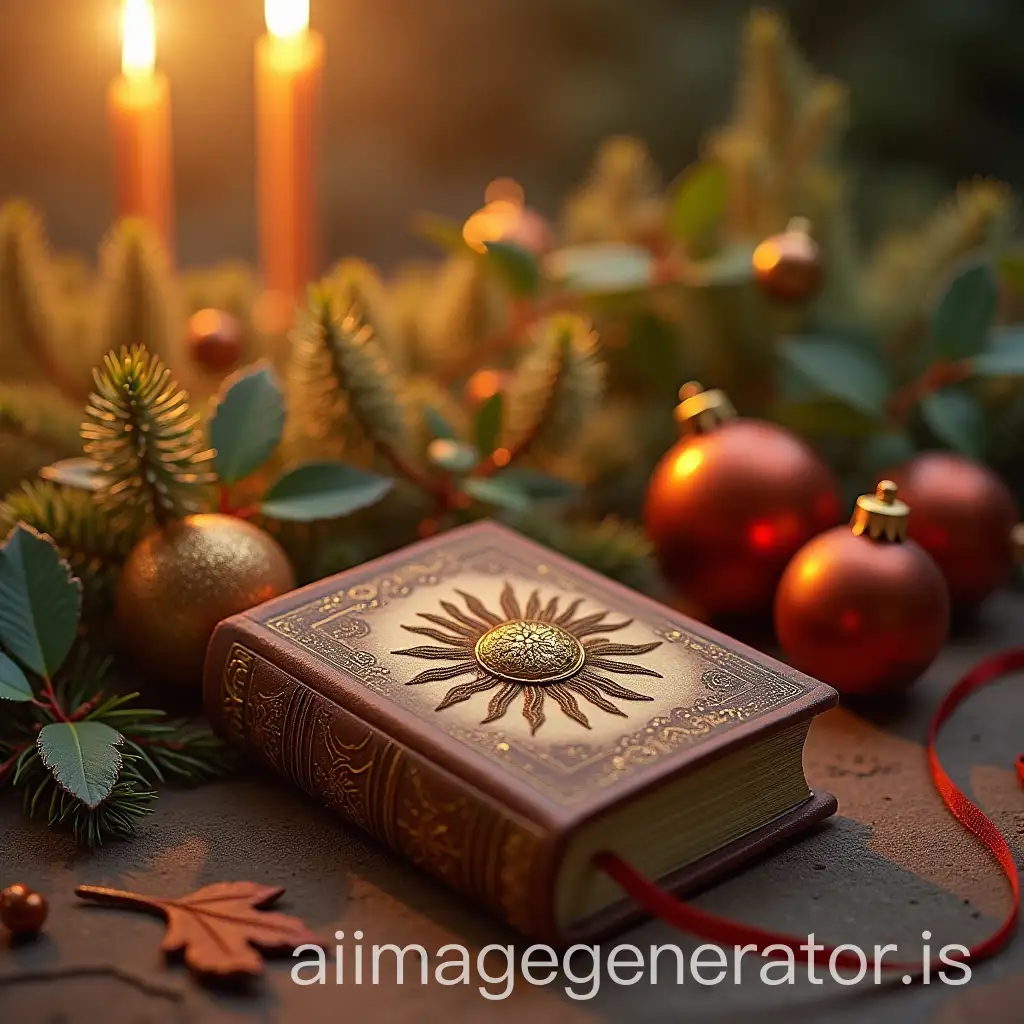 Little-Brown-Book-with-Ornaments-and-Sun-Symbol