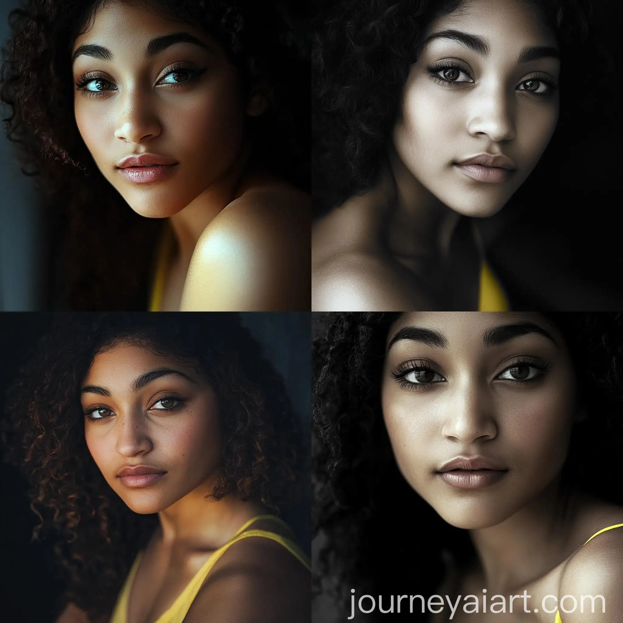 Intense-Portrait-of-a-Woman-with-Captivating-Gaze