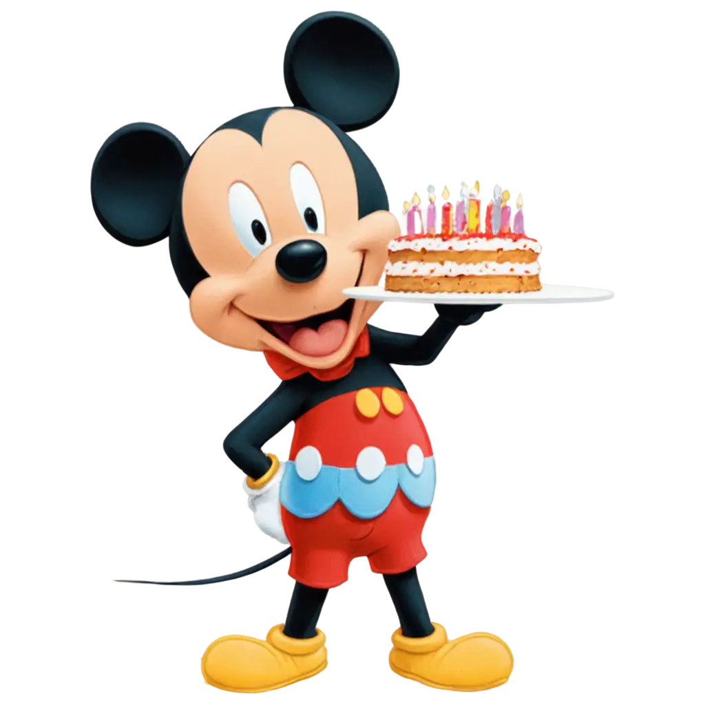 Mickey-Mouse-Carrying-Birthday-Cake-HighQuality-PNG-for-Celebrations