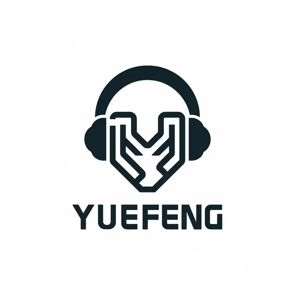 Logo-Design-For-YueFeng-Modern-Headset-Headphones-Theme