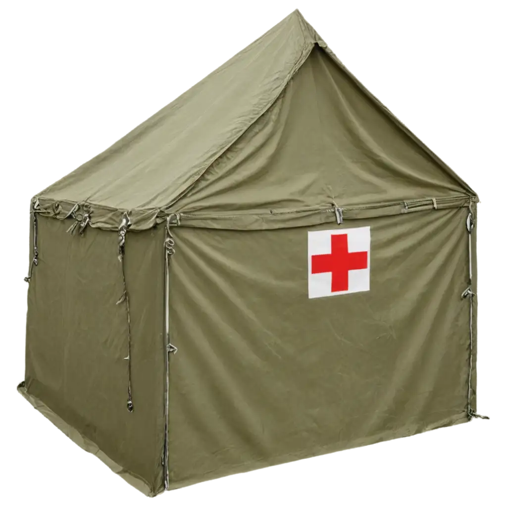 HighQuality-PNG-of-an-Army-Medical-Camp-Tent-with-Red-Cross-for-Enhanced-Clarity-and-Impact