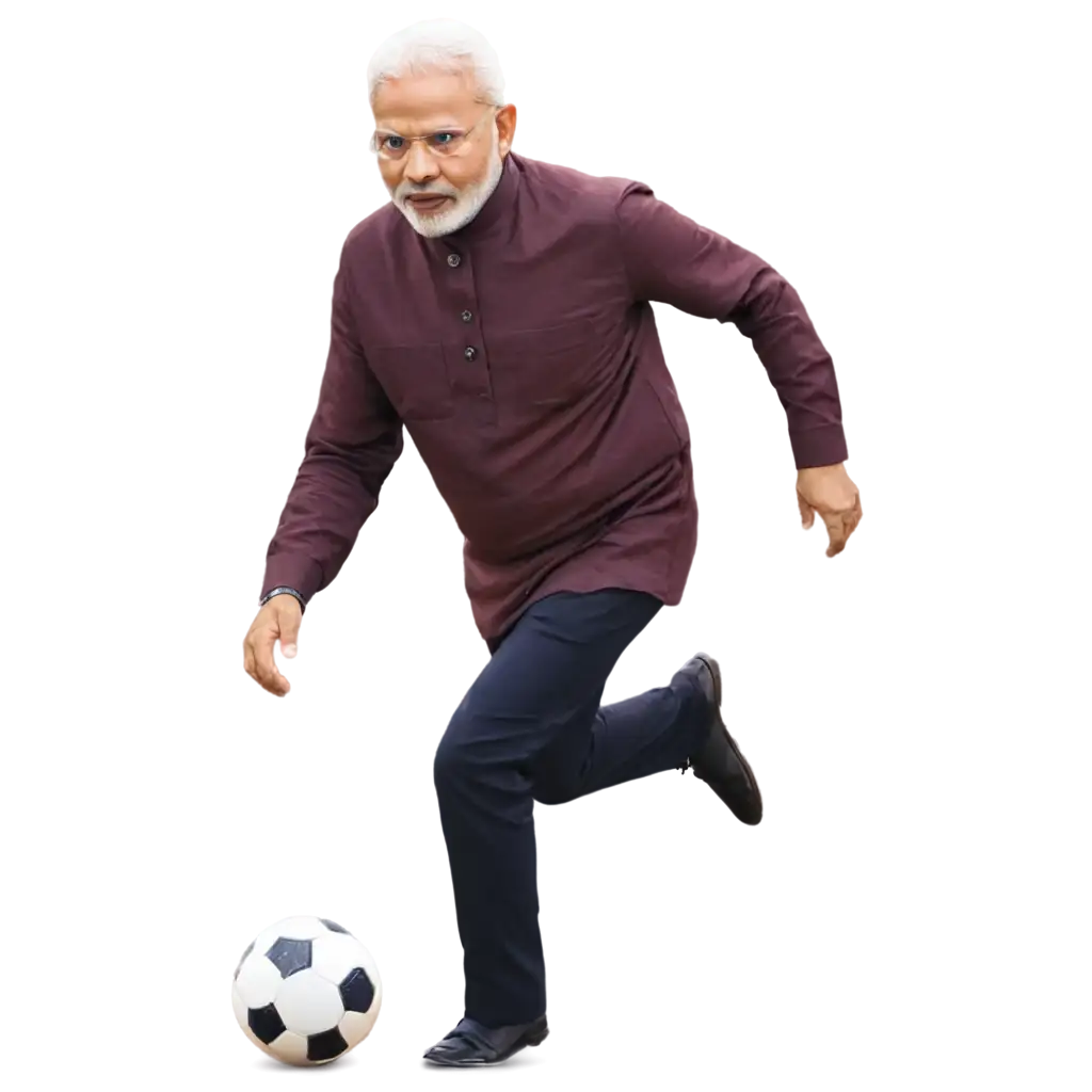 Narendra-Modi-Playing-Football-PNG-Image-Dynamic-and-Inspirational-Artwork