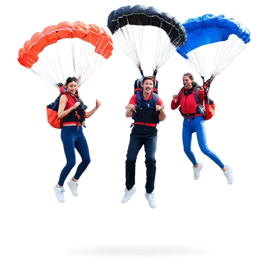 Dynamic-PNG-Image-of-Three-People-Jumping-with-the-Same-Parachute-HighQuality-Visual-Content