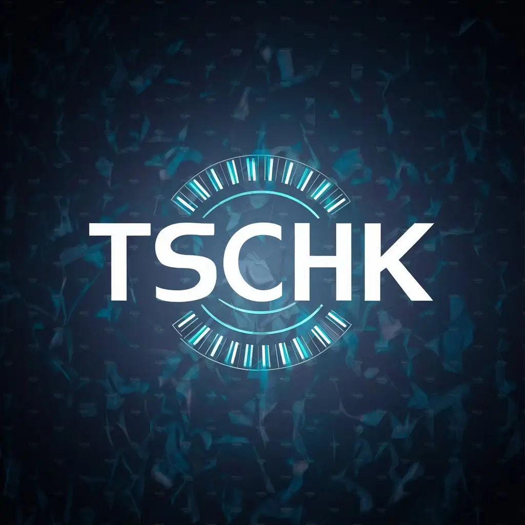 a vector logo design,with the text "TSCHK", main symbol:Artificial Intelligence, sci-tech feel,Moderate,be used in Technology industry,clear background