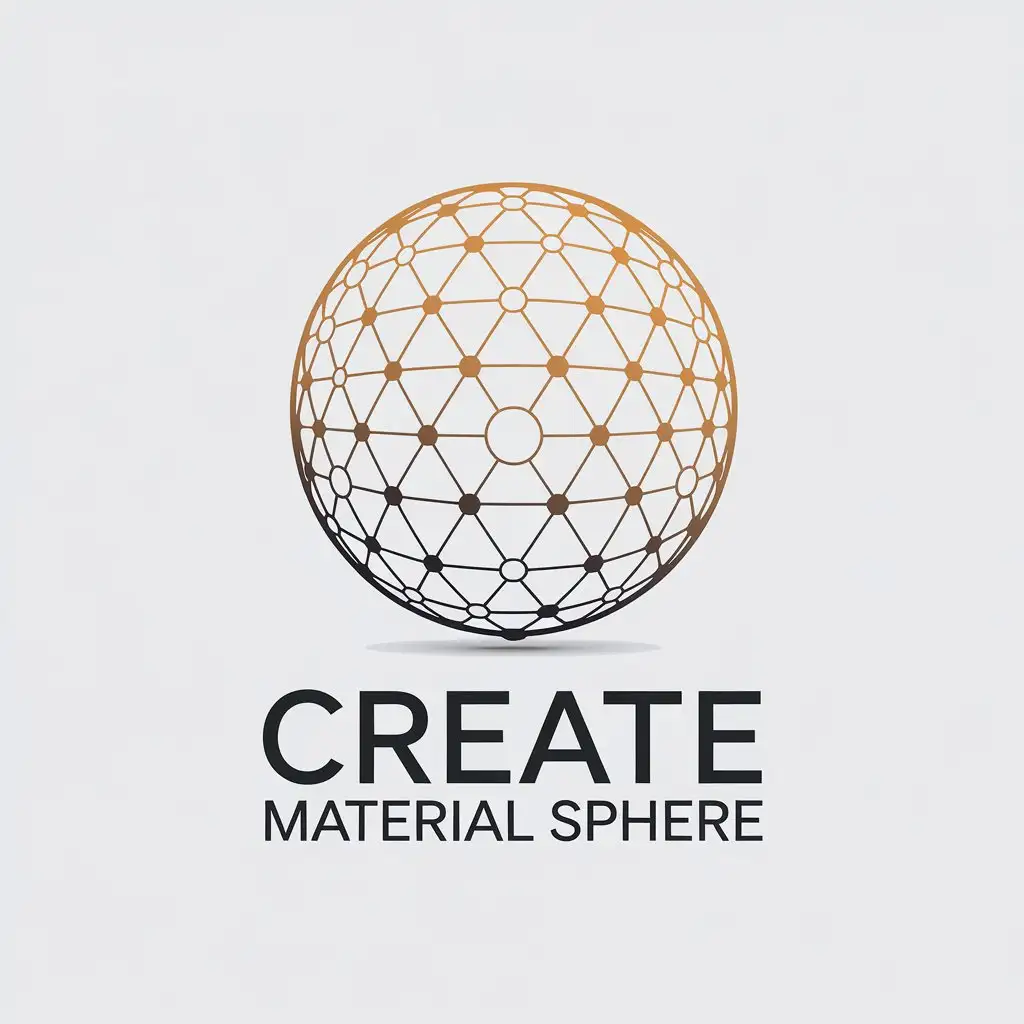 LOGO Design for Create Material Sphere Minimalistic Vector Design with Material Sphere Symbol