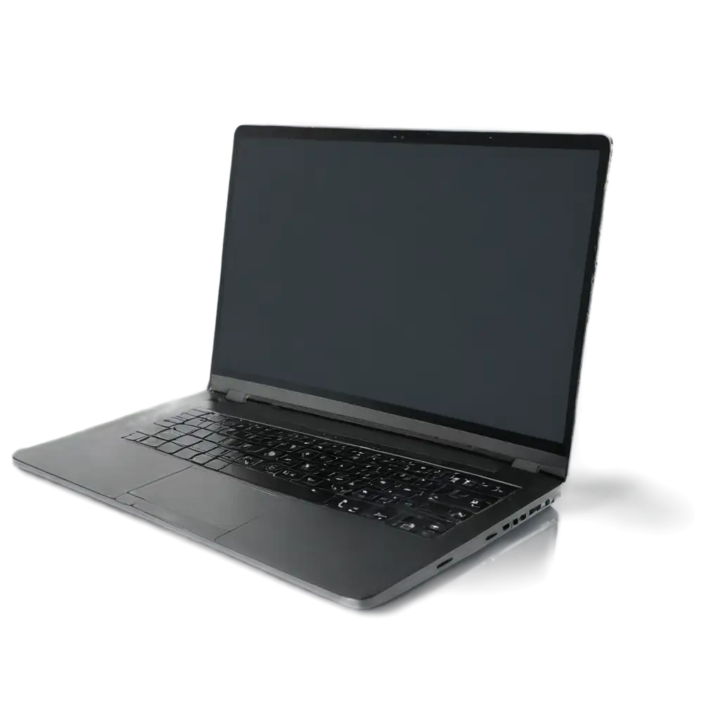 Front-View-of-Laptop-in-Metallic-Carbon-PNG-Image-Enhance-Your-Digital-Projects-with-HighQuality-Graphics