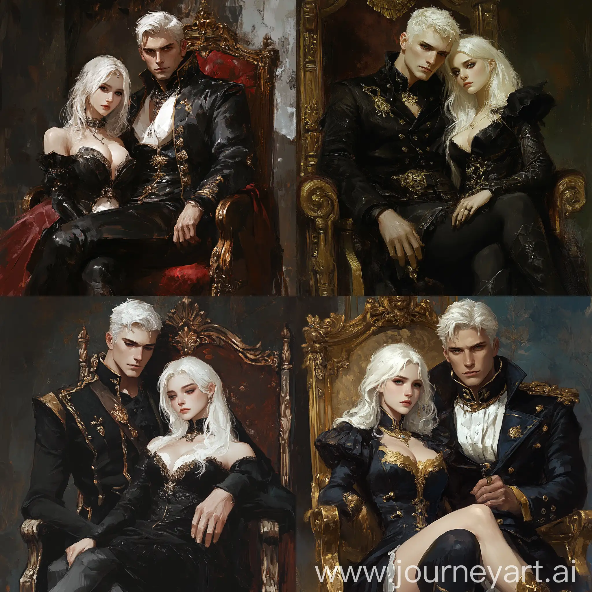 Gothic-Style-Emperor-and-Concubine-Portrait