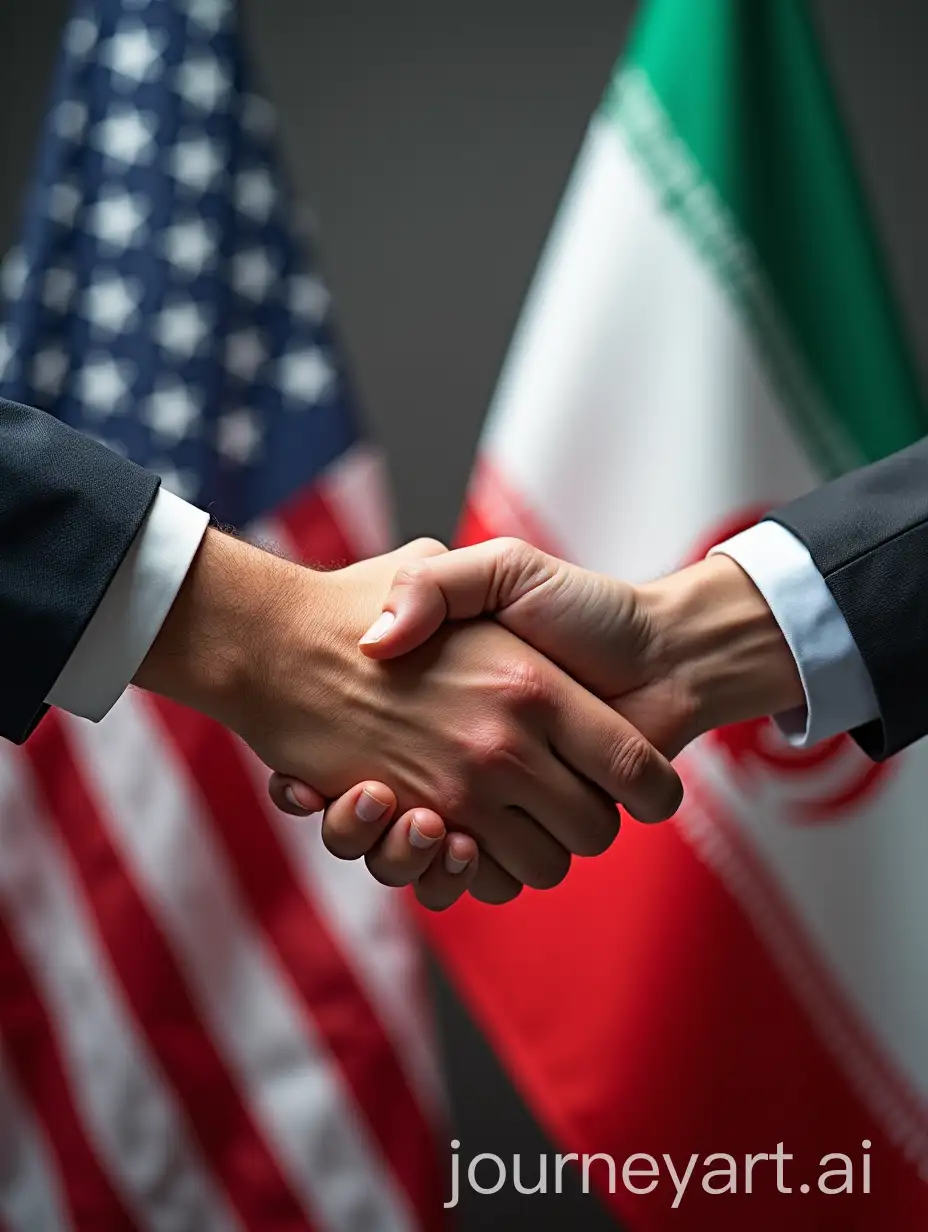 American-and-Iranian-Flags-Shaking-Hands-as-a-Symbol-of-Diplomacy