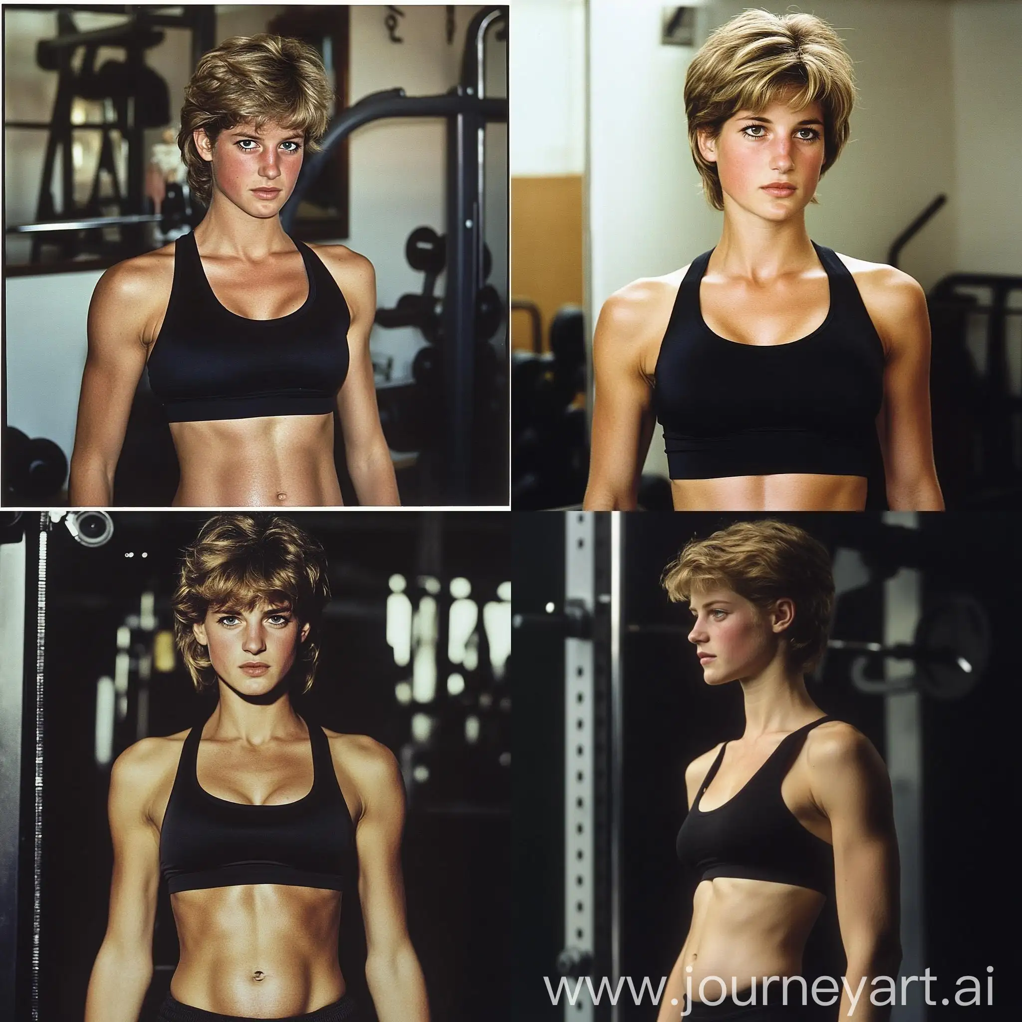 Princess-Dianas-Torso-in-Black-Tank-Top-at-Gym-1996