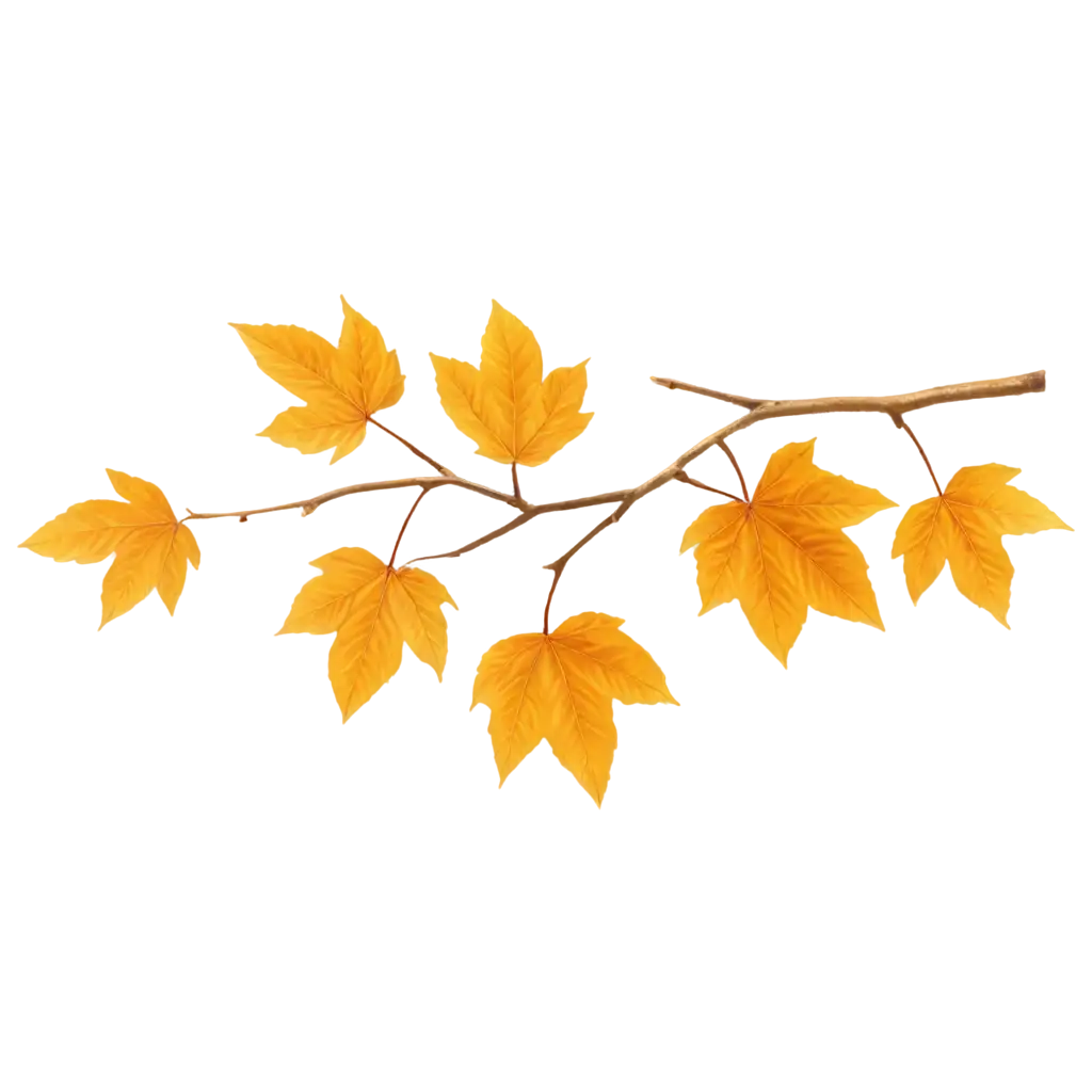 Autumn leaves on branch