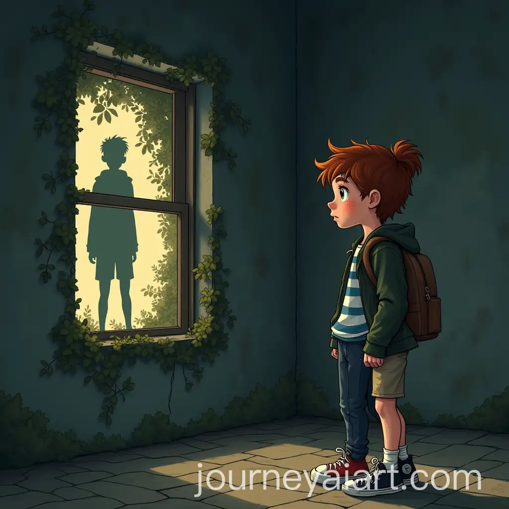 Curious-Children-Stare-at-Shadowy-Figure-in-Abandoned-Mansion