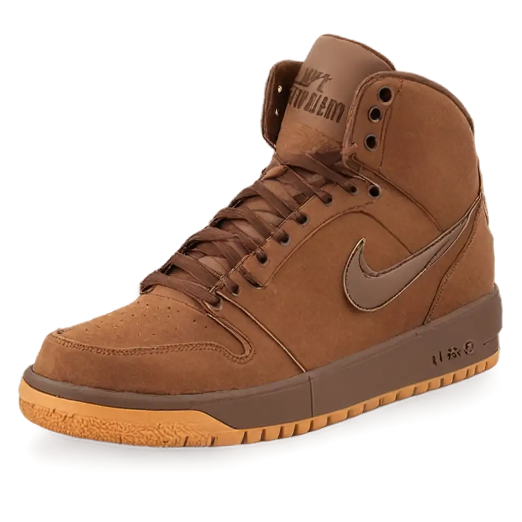 Nike-Air-Jordan-Brown-Shoes-PNG-HighQuality-Transparent-Image-for-Design-Marketing