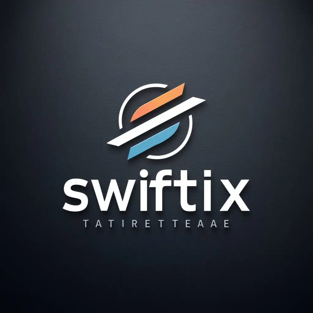 LOGO Design For SWIFTIX Business Logo with Realistic Features and Clear Background