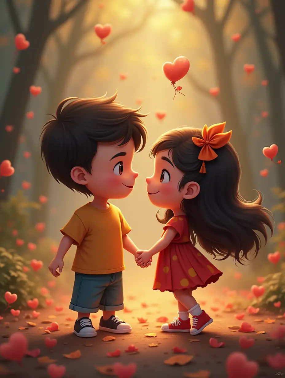 Boy and girl Dil image 4k