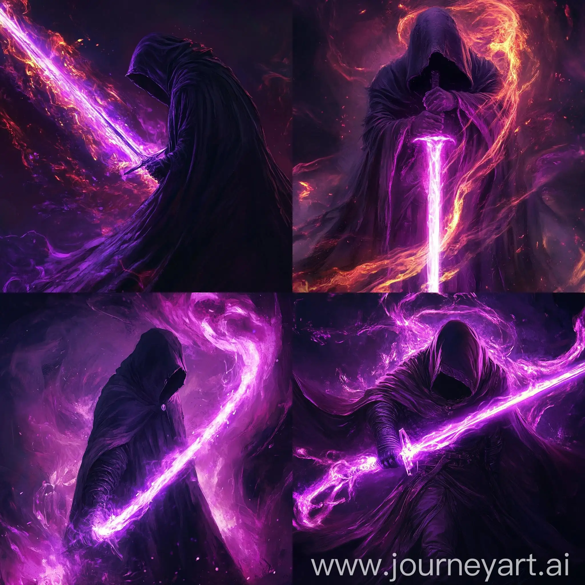 Mysterious-Figure-with-Glowing-Purple-Sword-in-Fiery-Energy