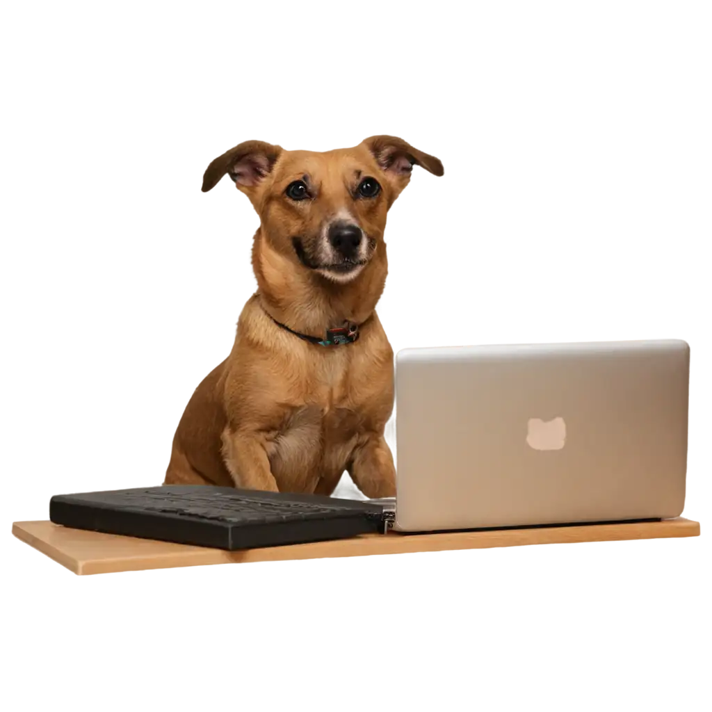 A dog on desk