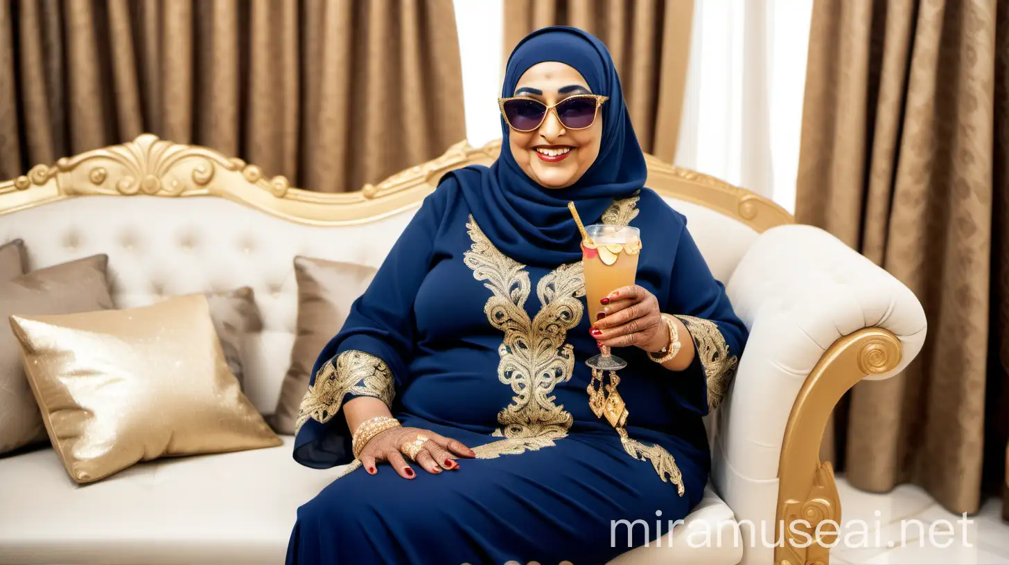 Elegant Muslim Woman at Luxurious Wedding Ceremony