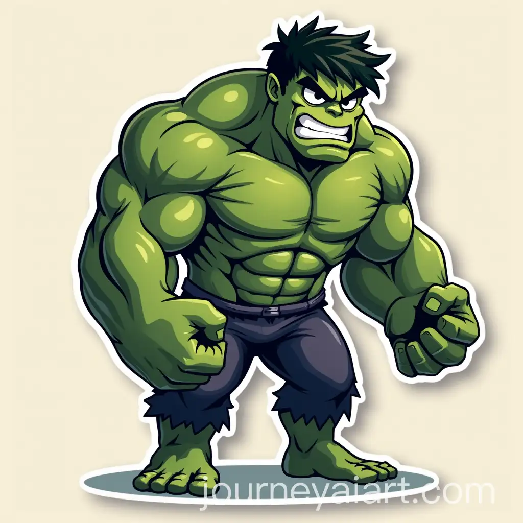Hulk-Sticker-Design-with-Complementary-Background