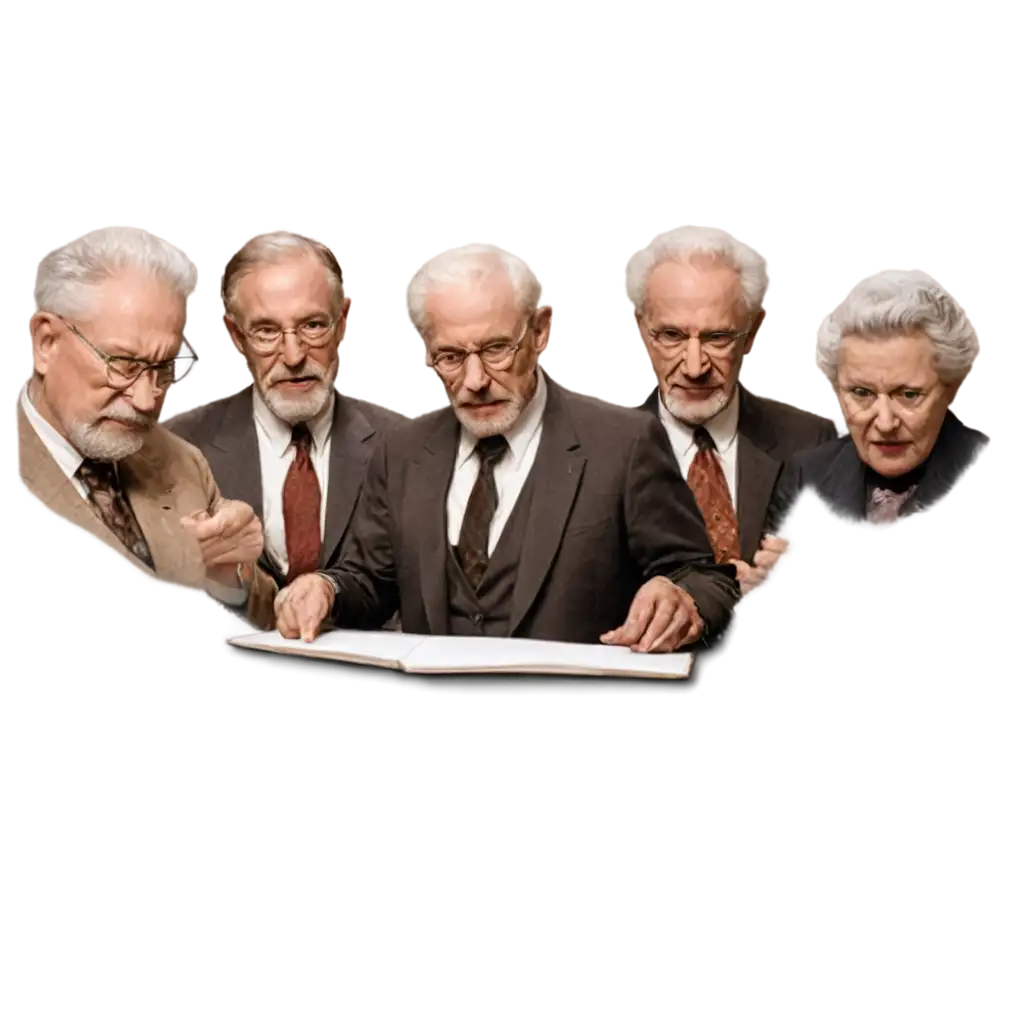 Sigmund-Freud-Carl-Gustav-Jung-Abraham-Maslow-and-Other-Psychology-Pioneers-in-Thematic-Apperception-Test-PNG-Image