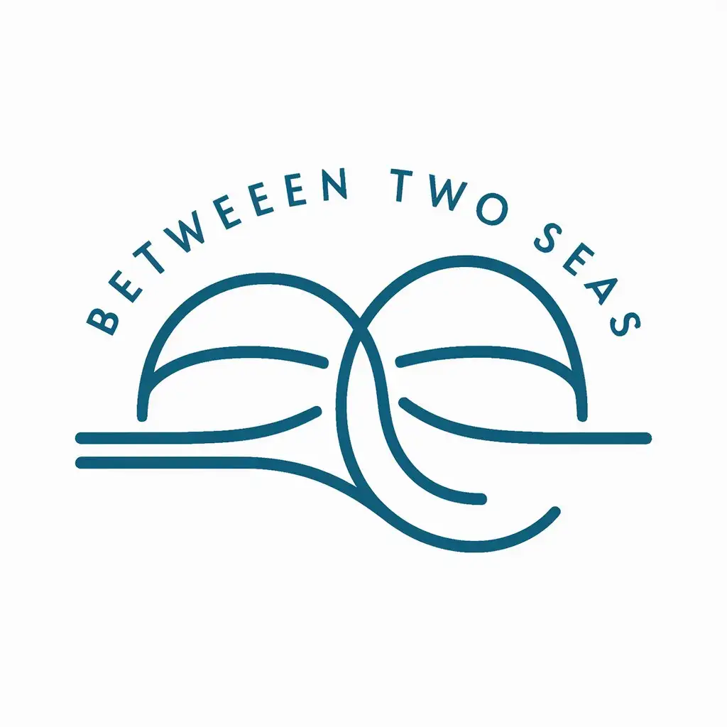 Modern Swimwear Brand Logo Design Between Two Seas