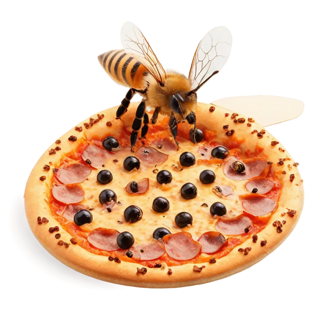 Delicious-PizzaLoving-Bee-Creative-PNG-Image-Prompt