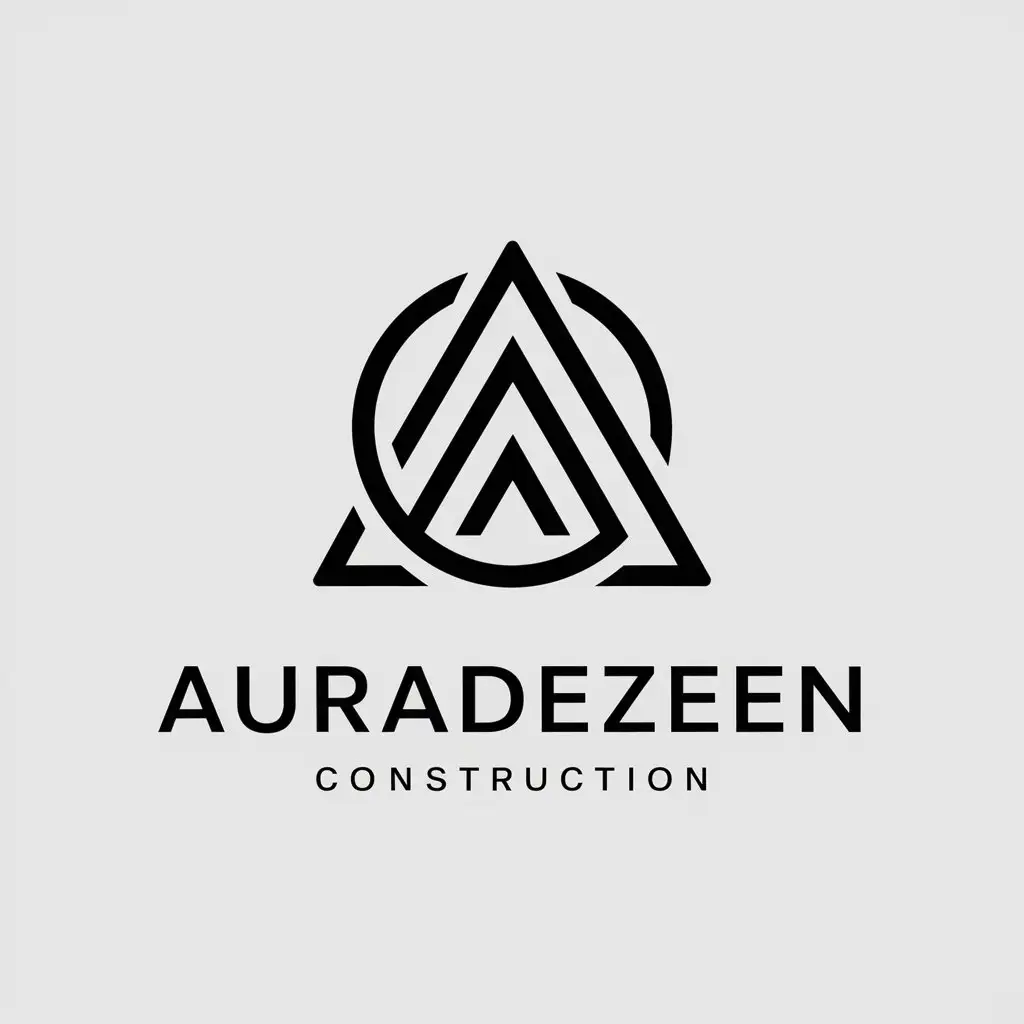 a vector logo design,with the text "AURADEZEEN", main symbol:AURADEZEEN,complex,be used in Construction industry,clear background