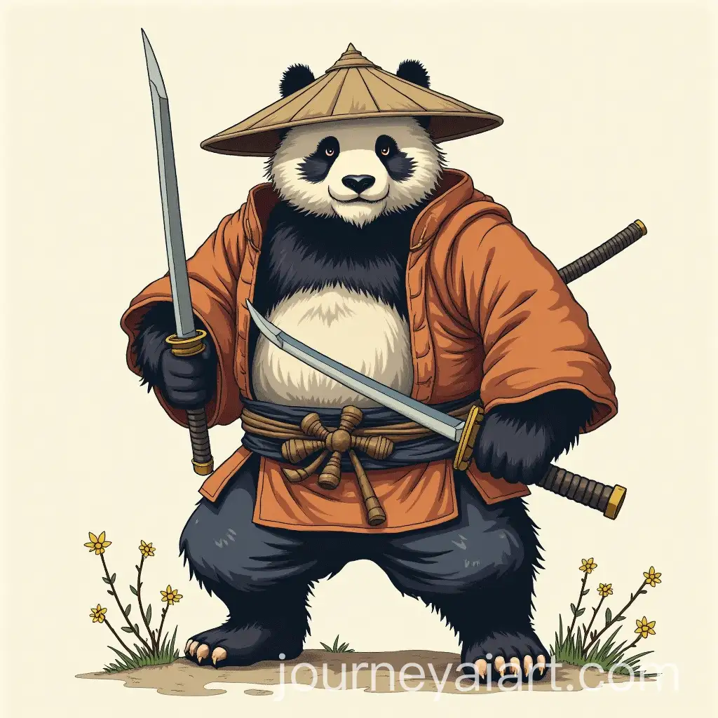 Samurai-Panda-Warrior-with-Dual-Swords-in-Manga-Style