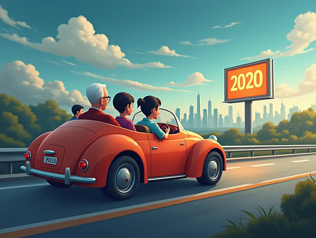 Vietnamese-Family-Traveling-in-RocketShaped-Car-on-Highway-in-2020