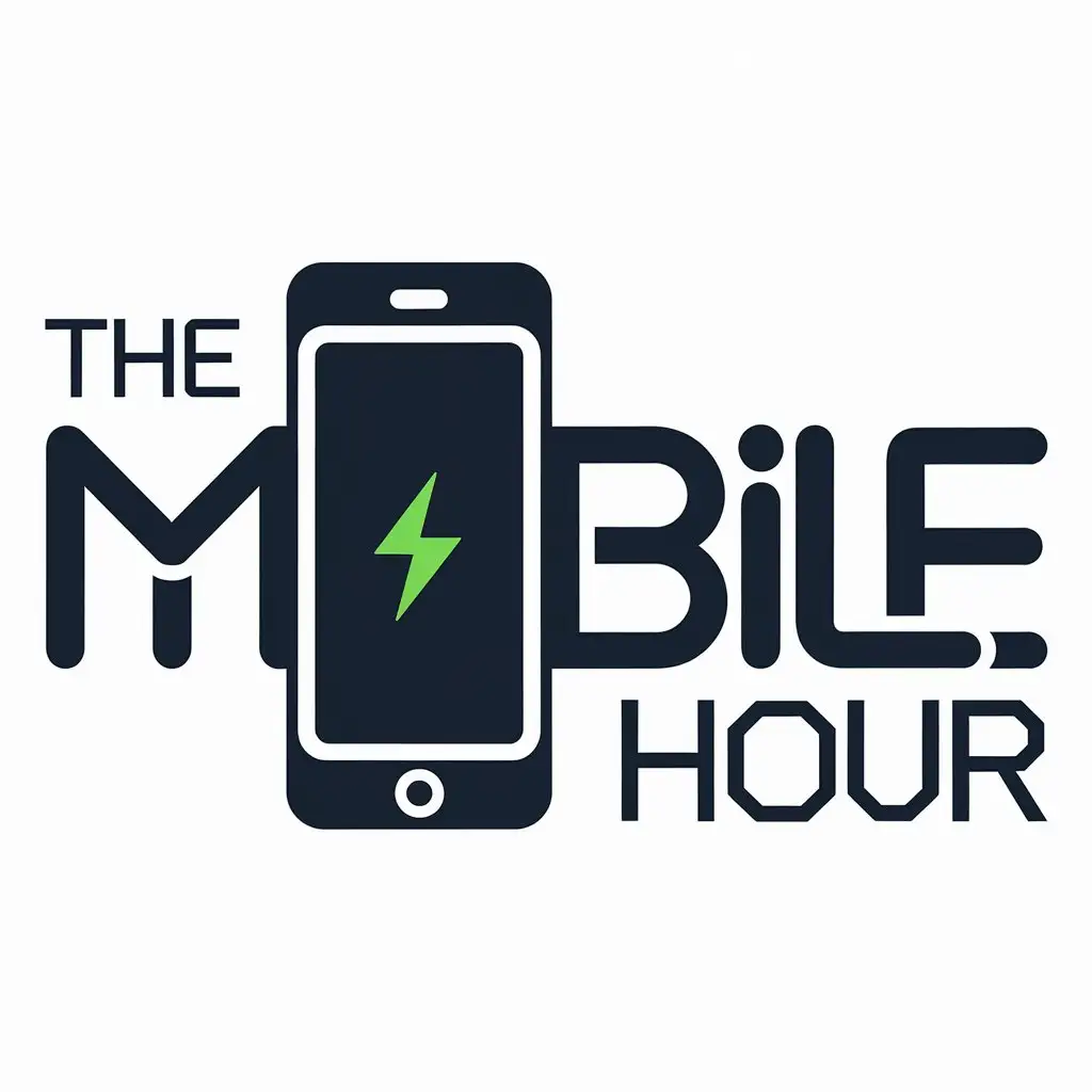 LOGO Design For The Mobile Hour Modern Mobile Phone Symbol on Clear Background