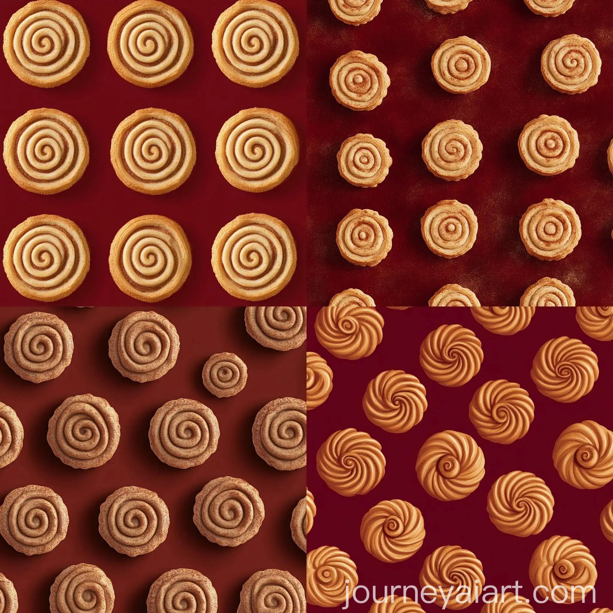 Canelitas-Brand-Styled-Cookie-Display-on-Warm-Red-Wine-Background