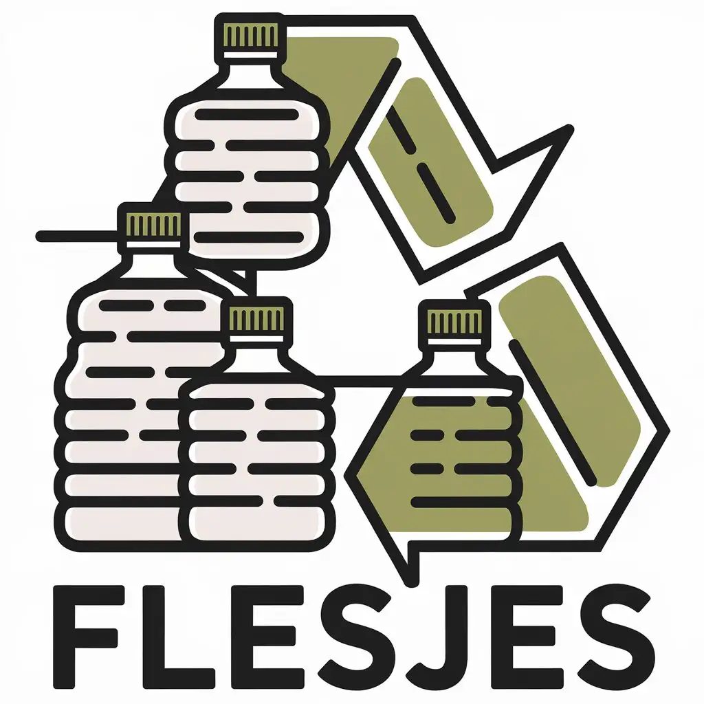 LOGO Design for Flesjes Plastic Empty Bottles with Clear Background for Nonprofit Industry