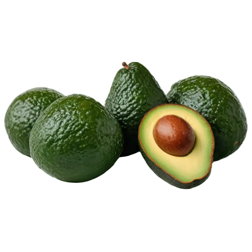 HyperRealistic-PNG-Image-of-HalfCut-Avocado-with-Detailed-Texture-and-Rich-Colors