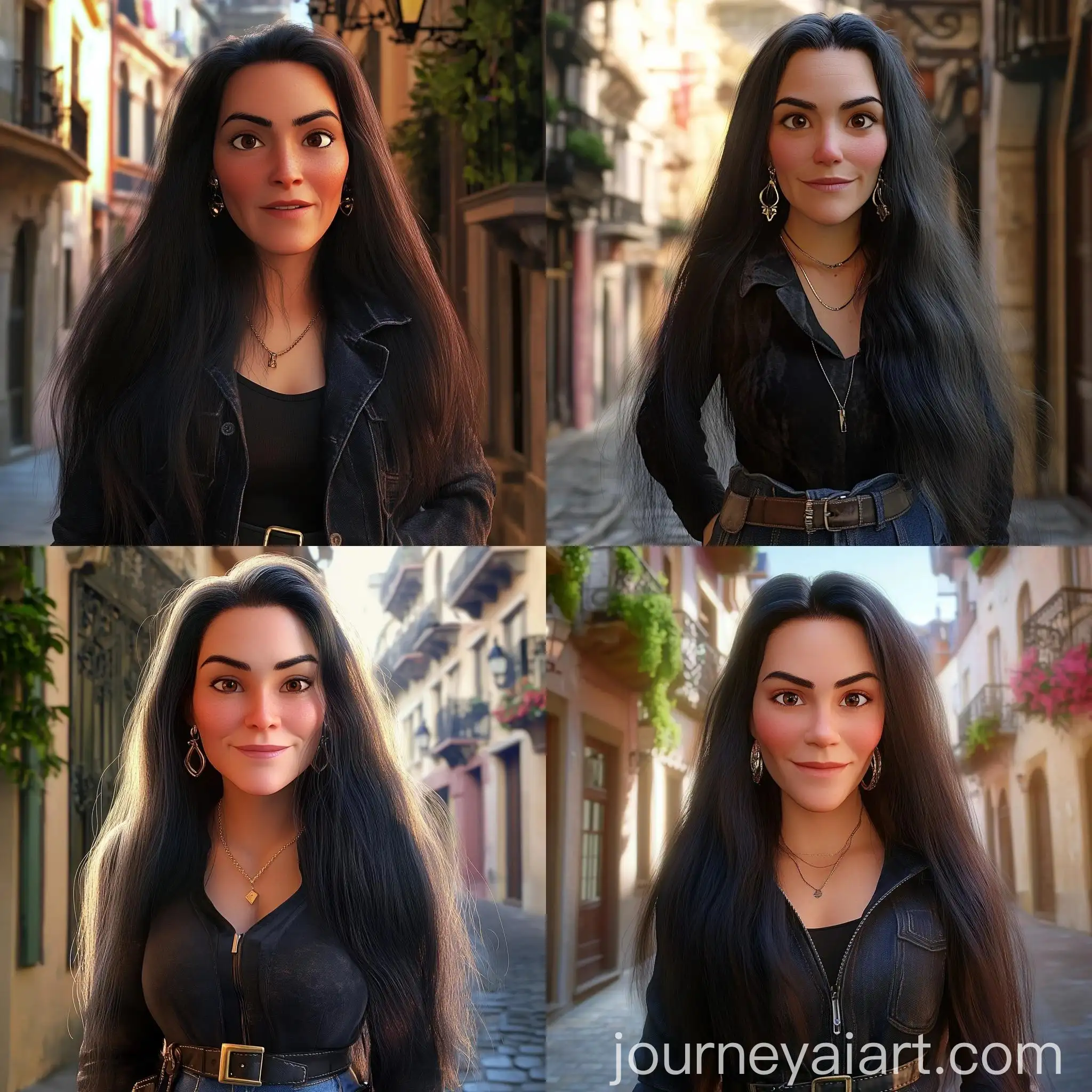 Urban-Girl-with-Long-Brown-Hair-and-Modern-Outfit-in-European-City