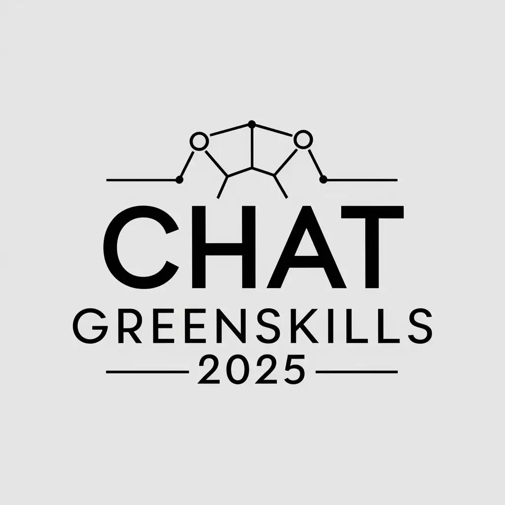 LOGO Design For Chat GreenSkills 2025 Network Symbol in Minimalistic Style