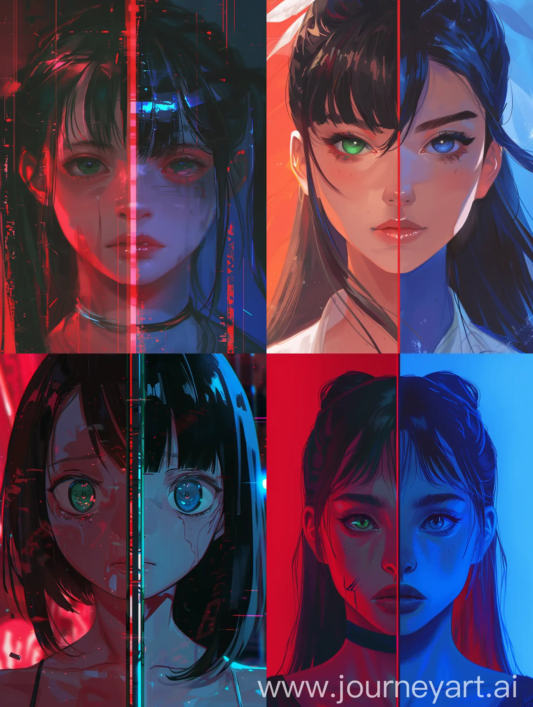 Decisive-Girl-and-Beautiful-Girl-Divided-by-Colors