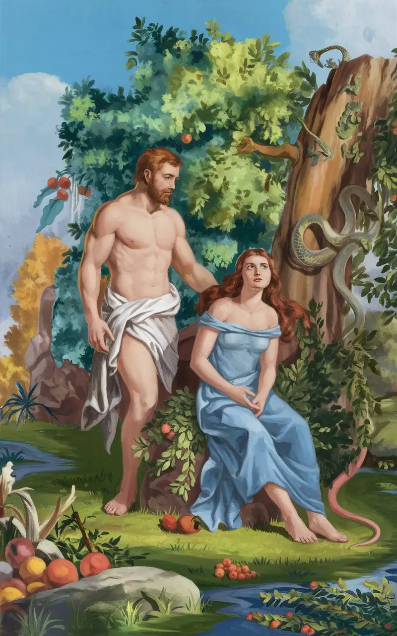 Adam and Eve were placed in Eden by YAHWEH, Adam and Eve were both unclothed in garden, Adam and Eve had fellowship with each other,