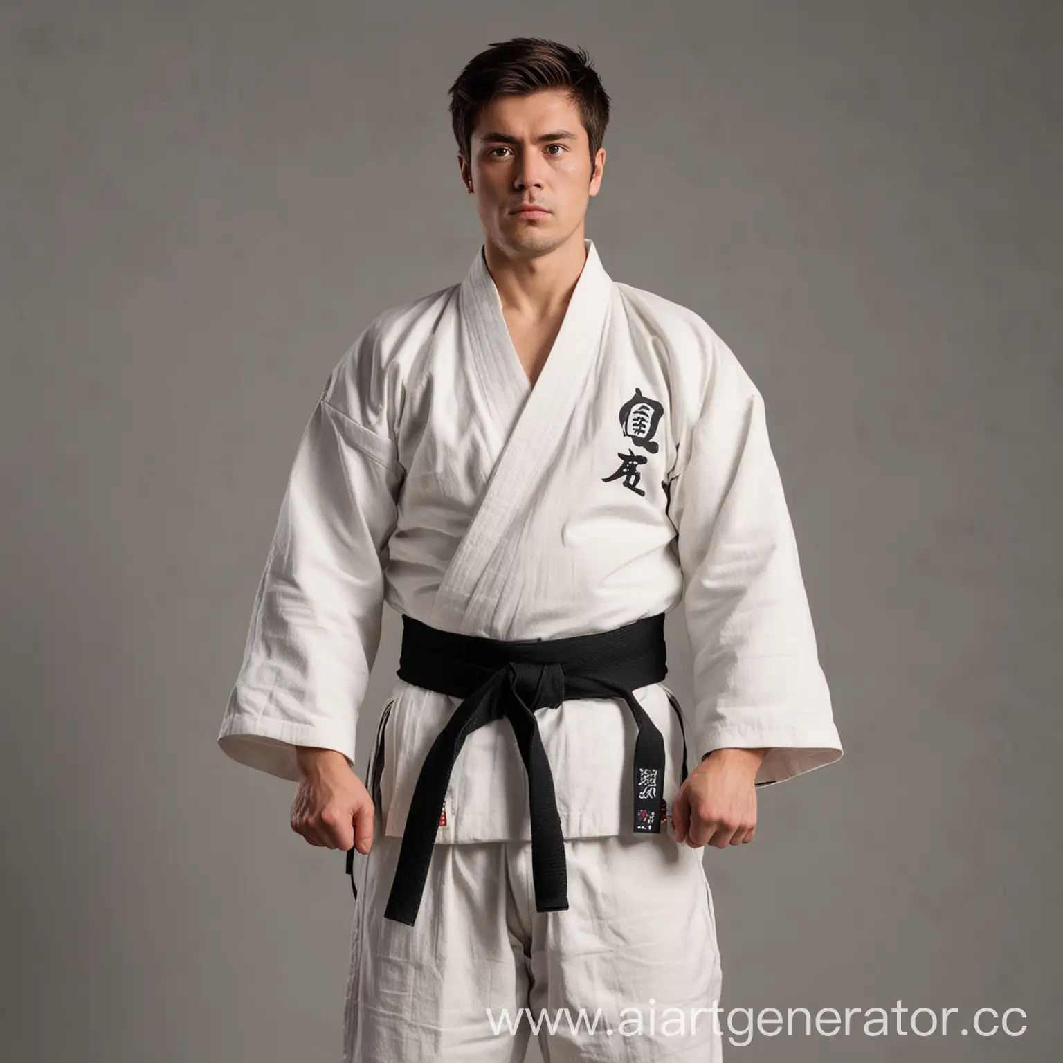 Kyokushinkai-Karate-Master-in-Traditional-Kimono-with-Black-Belt