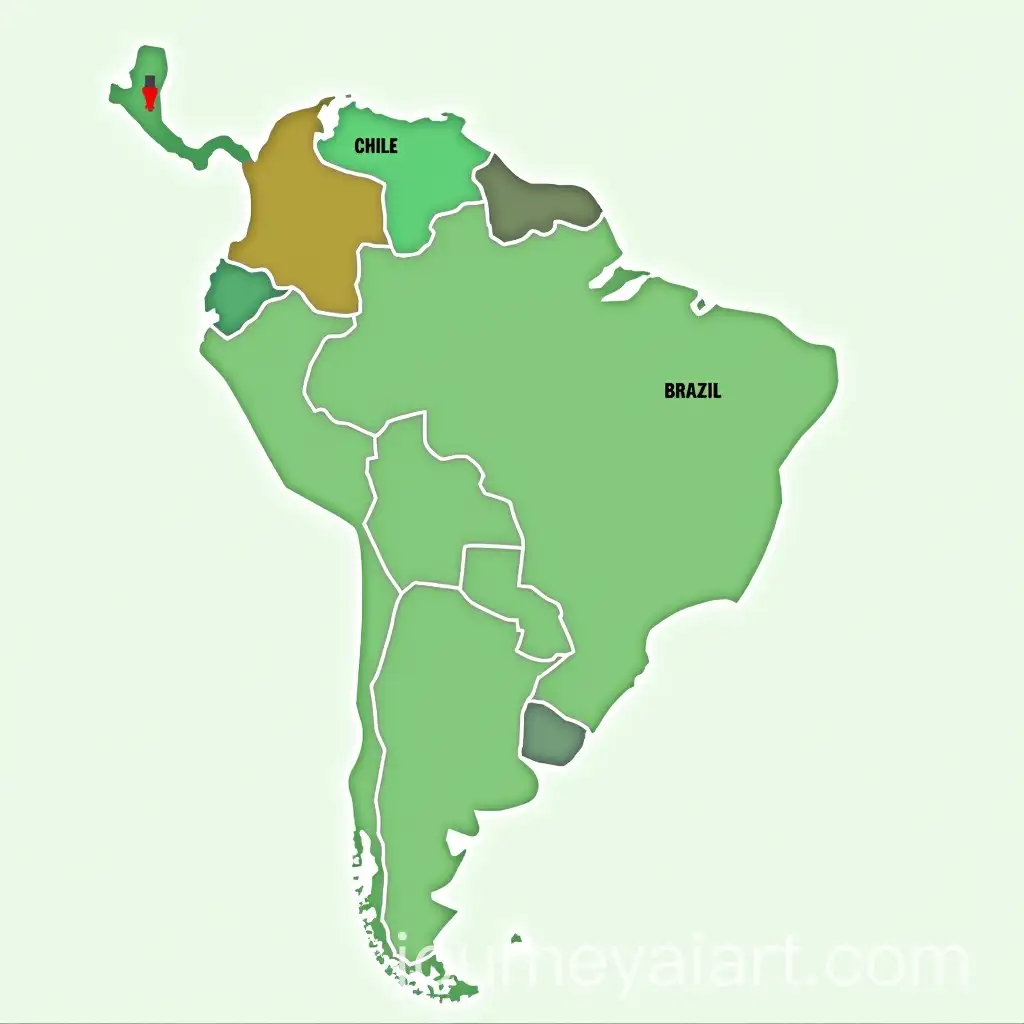 Map-Chart-of-Latin-America-Highlighting-Chile-Panama-Mexico-and-Brazil