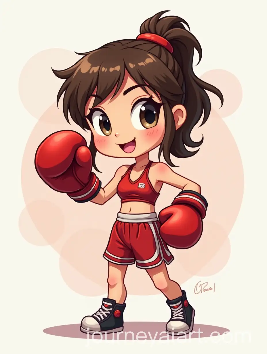 Cartoon-Girl-Boxer-Character-in-Action