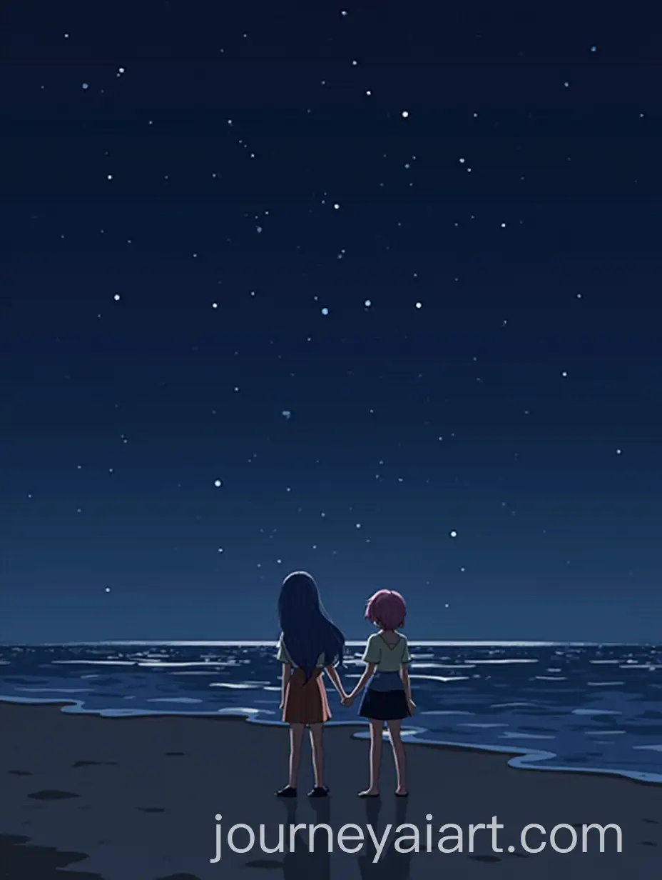 Lofi-Anime-Style-Beach-Night-Scene