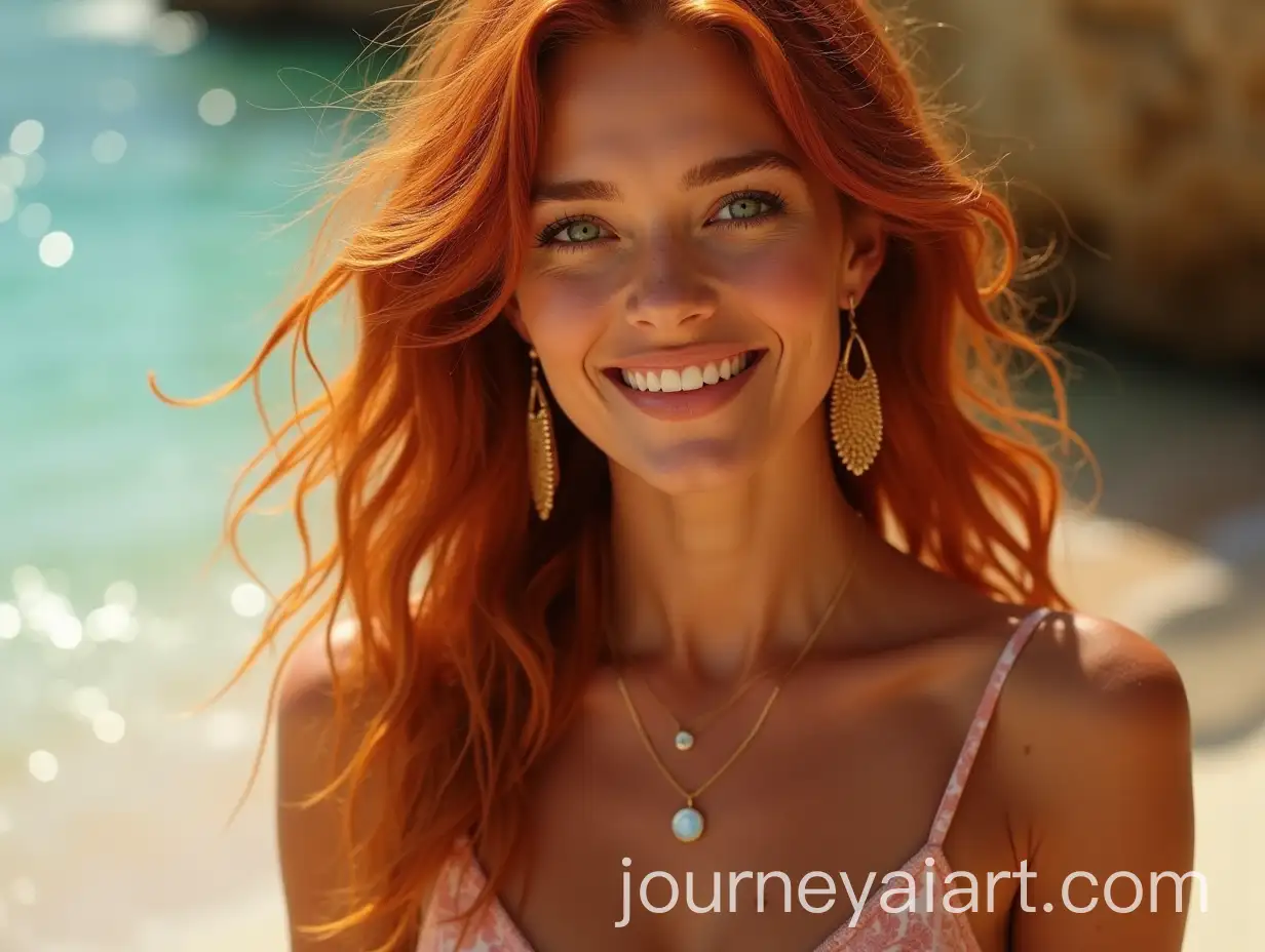 35YearOld-American-Woman-with-Radiant-Red-Hair-in-Sensual-Dress-on-Ibiza-Beach