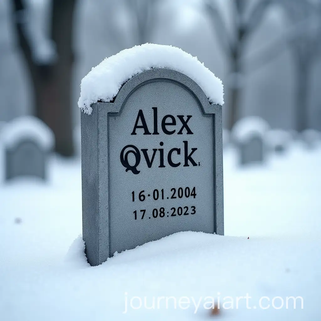 Realistic-Tombstone-in-Snowy-Graveyard-with-Personal-Inscription