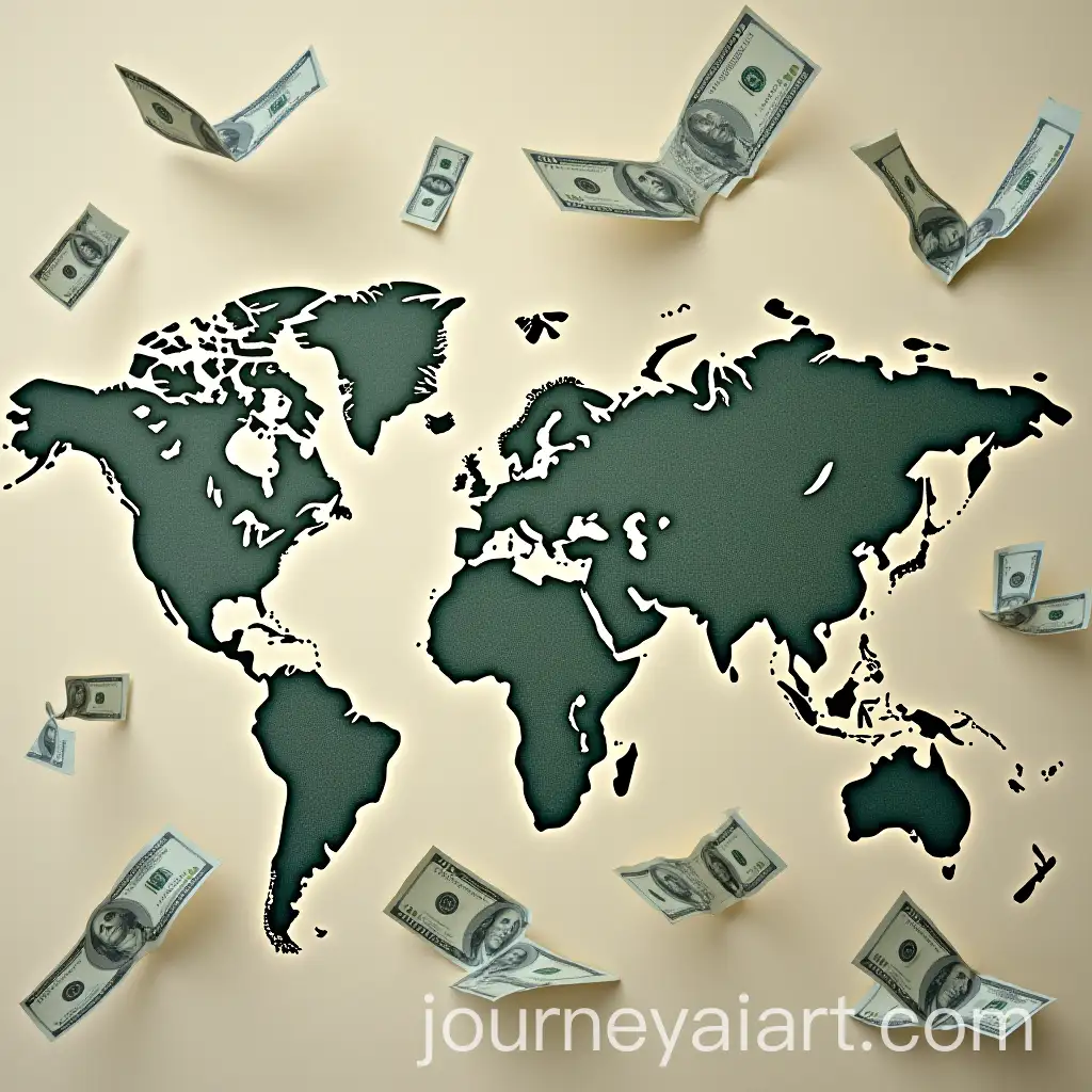 Leaders-Featured-on-Banknotes-Flying-Around-a-Global-World